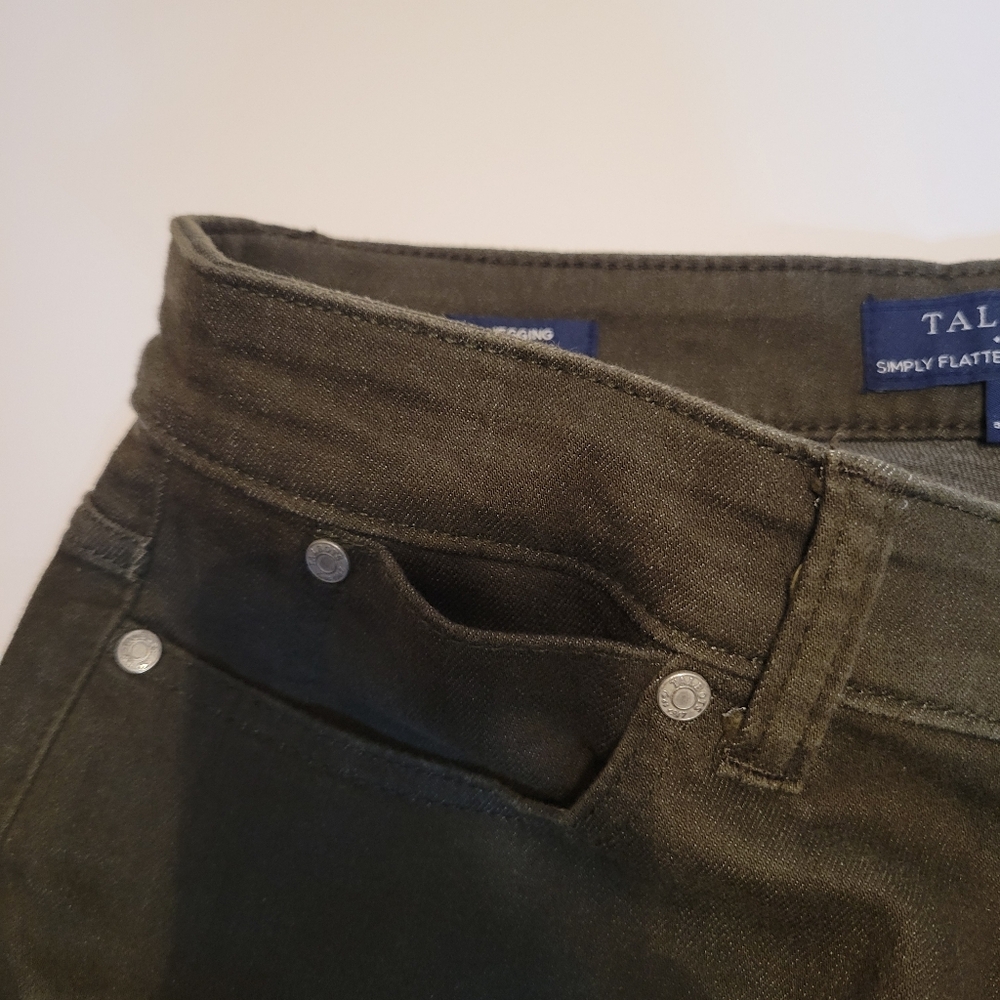 Talbots Simply Flattering Jegging Jeans Womens 4 (28x28) Green 5 Pocket Mid Rise - Picture 4 of 10